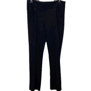 Tapata Womens XL Pull On Pants Navy Blue 30.5" Inseam Stretch High Rise Tapered